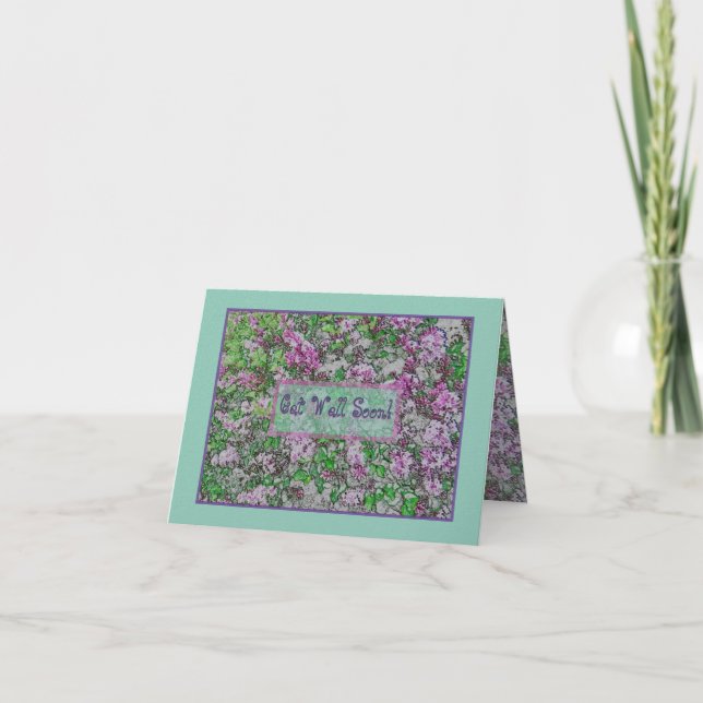 FLORAL, "¡RECUPÉRATE PRONTO!" TARJETAS DE RECUPERA (Anverso)