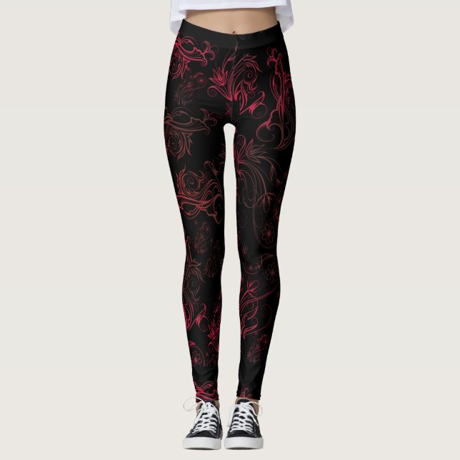 Floral Red Leggings (Anverso)