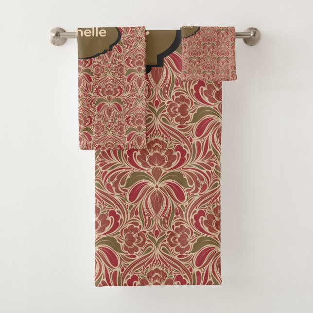 Floral Retro Moderno en Rojo y Verde (In situ)