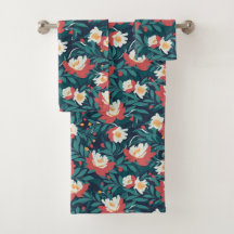 Floral roja y blanca