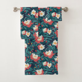 Floral roja y blanca