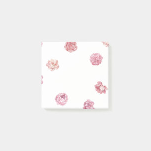 Floral rosa 3x3 Nota pegajosa