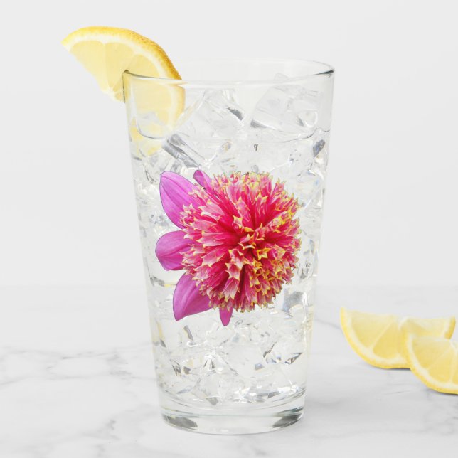 Floral rosa Anemone Dahlia Bloom (Anverso (hielo))