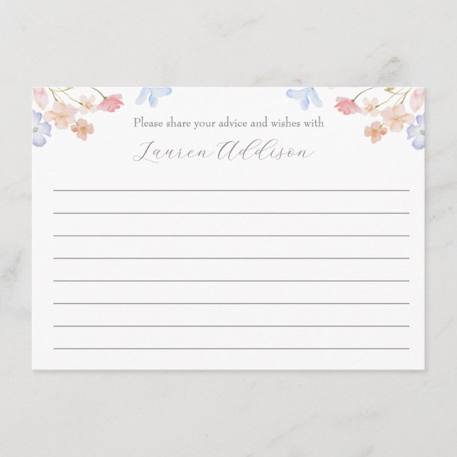 Floral rosa FLowers Hermosas tarjetas de consejo f (Anverso)