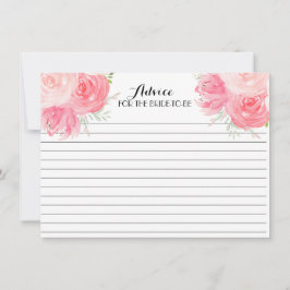 Floral rosa FLowers Hermosas tarjetas de consejo f