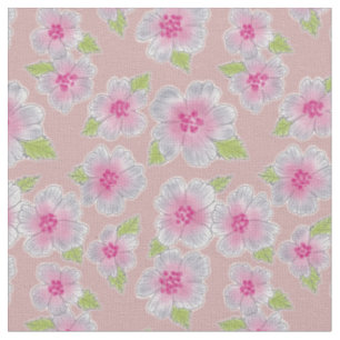 Floral rosa gris bajo tela de fondo de melocotón