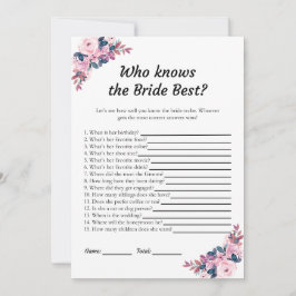 Floral rosa que conoce las mejores tarjetas de jue