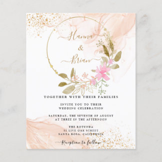 Floral rosa Rubor, volante Boda rosado de primaver