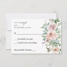 Floral rosa Rubor y suculento en comidas RSVP