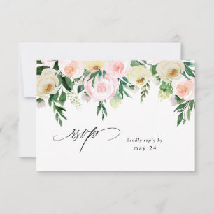 Floral Rosa y Amarillo con RSVP de comida 4