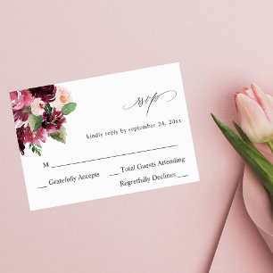 Floral rosa y borgoñona 7 sin comidas RSVP V2
