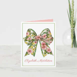 Floral rosa y color de agua verde personalizado