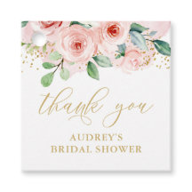 Floral rosa y dorada, gracias por las etiquetas fa