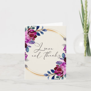 Floral Rosa y Púrpura Amor y Gracias