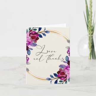Floral Rosa y Púrpura Amor y Gracias