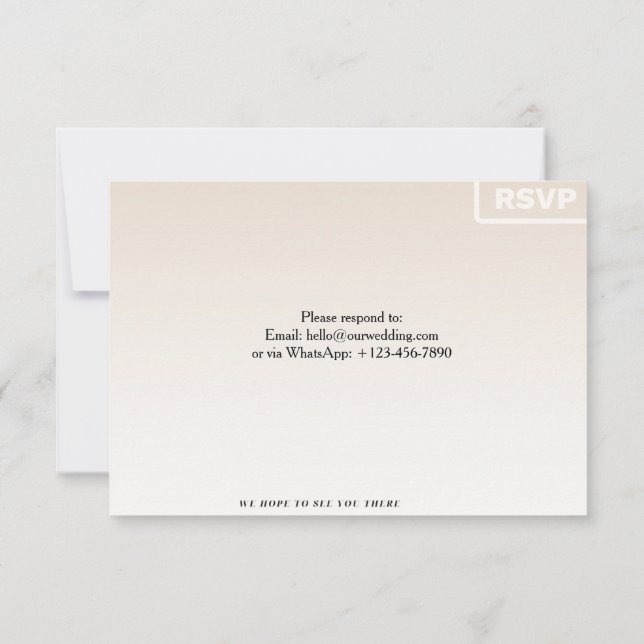 Floral RSVP Card | Custom Wedding Reply Card (Reverso)