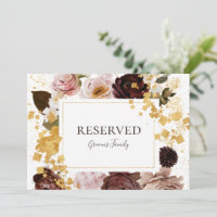 Floral Rubor moderna | Rótulo reservado