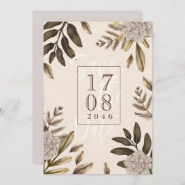 Floral Rustic Elegance Guardar las invitaciones de