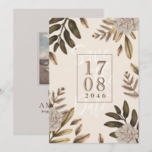Floral Rustic Elegance Guardar las invitaciones de