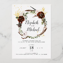 Floral rústica | Invitación a bodas botánicas Boho
