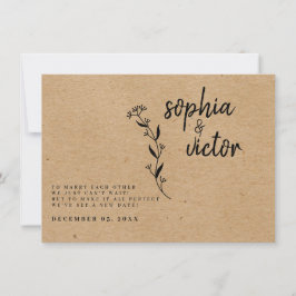 Floral Rustica Moderna Cambia La Invitación De Fec