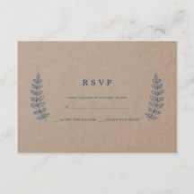 Floral rústica | Tarjeta RSVP de la boda de Faux K