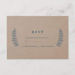 Floral rústica | Tarjeta RSVP de la boda de Faux K