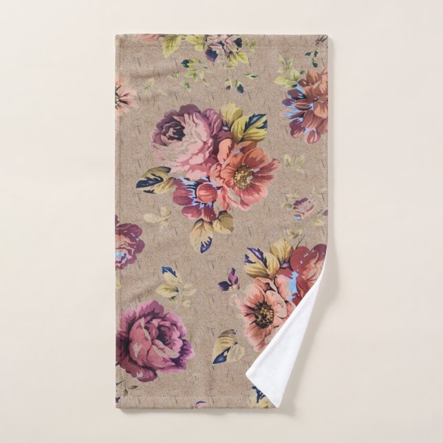 Floral rústica vintage (Toalla de mano)