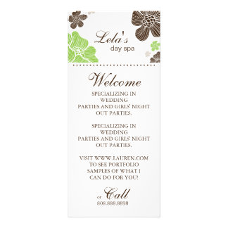 Floral Salon Spa Tarjetas Flores tropicales verde