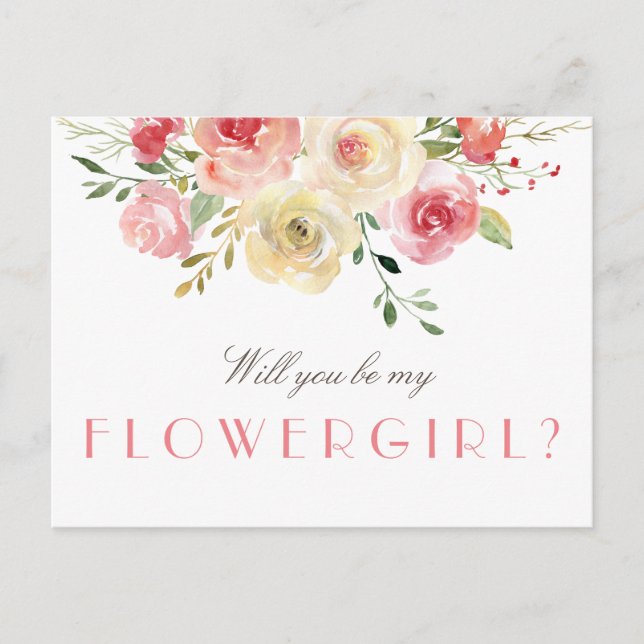 floral | será mi tarjeta de flowgirl (Anverso)