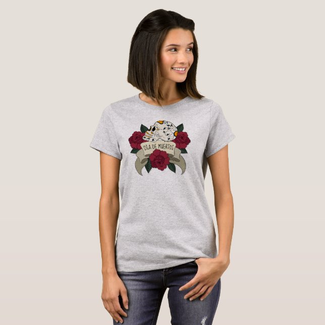 Floral Skull Dia de los Muertos | Camisa (Anverso completo)
