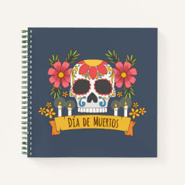 Floral Skull Dia de los Muertos | Cuaderno