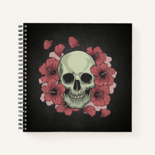 Floral Skull Dia de los Muertos   Cuaderno