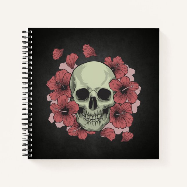 Floral Skull Dia de los Muertos | Cuaderno (Anverso)