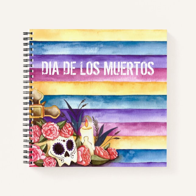 Floral Skull Dia de los Muertos | Cuaderno (Anverso)