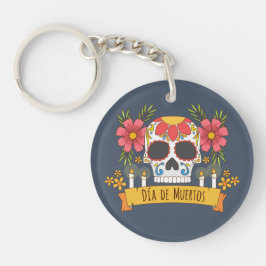 Floral Skull Dia de los Muertos | Llavero