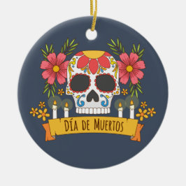 Floral Skull Dia de los Muertos | Ornamento