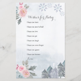 Floral Snowflakes Winter Wire para la Tarjeta Infa