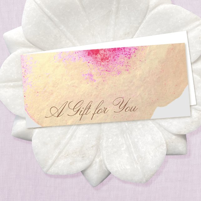 Floral Spa Salon Gold Watercolor Regalo Certificad (Subido por el creador)