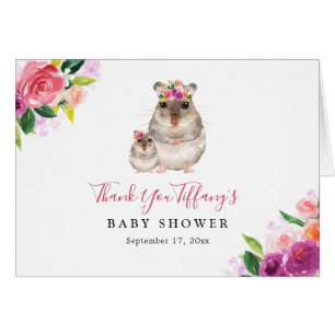 Floral Sweet Mom Y Baby Mouse Baby Shower