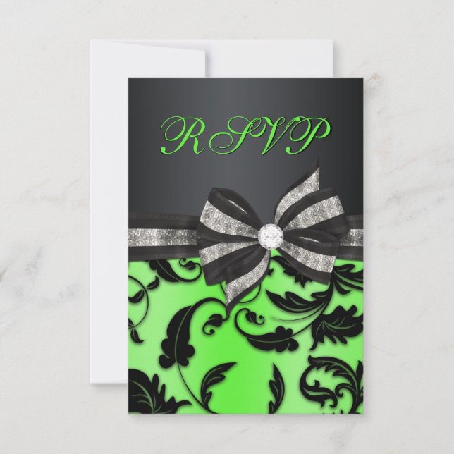 Floral Swirl RSVP Con Bow Jewled (Anverso)