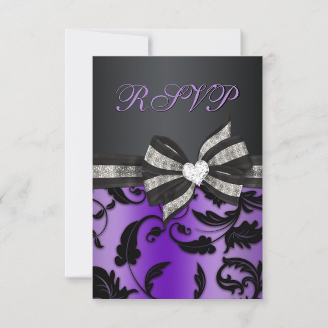 Floral Swirl RSVP Con Bow Jewled (Anverso)