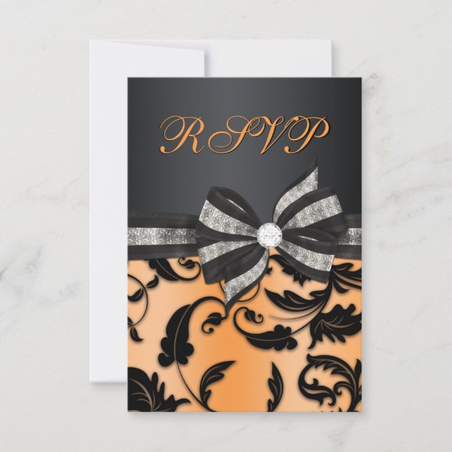 Floral Swirl RSVP Con Bow Jewled (Anverso)