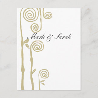 Floral Swirls Taupe RSVP
