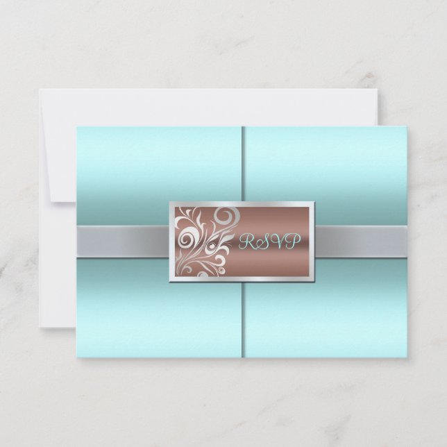 Floral Swirls Wedding RSVP (Anverso)