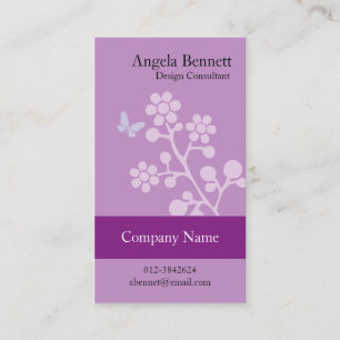 Floral tarjeta de visita Floral mariposa Blossom