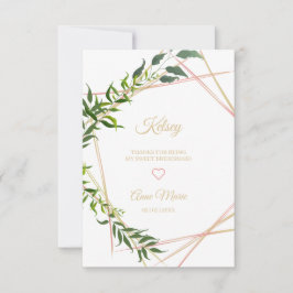 Floral Thanks for Being my Bridesmaid