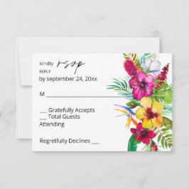 Floral tropical colorida no comida RSVP