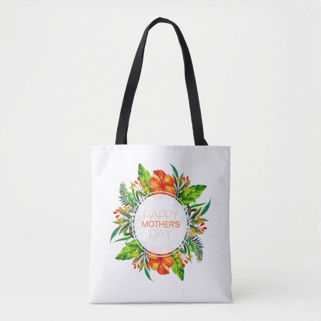Floral tropical feliz día de la madre | Bolsa de T (Anverso)