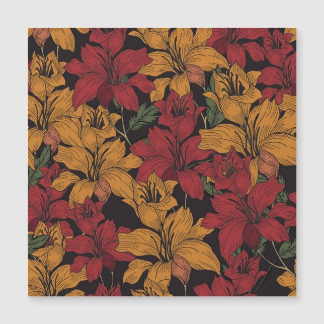 Floral Tropical, Hermoso Patrón Sin Sangre. (Anverso)